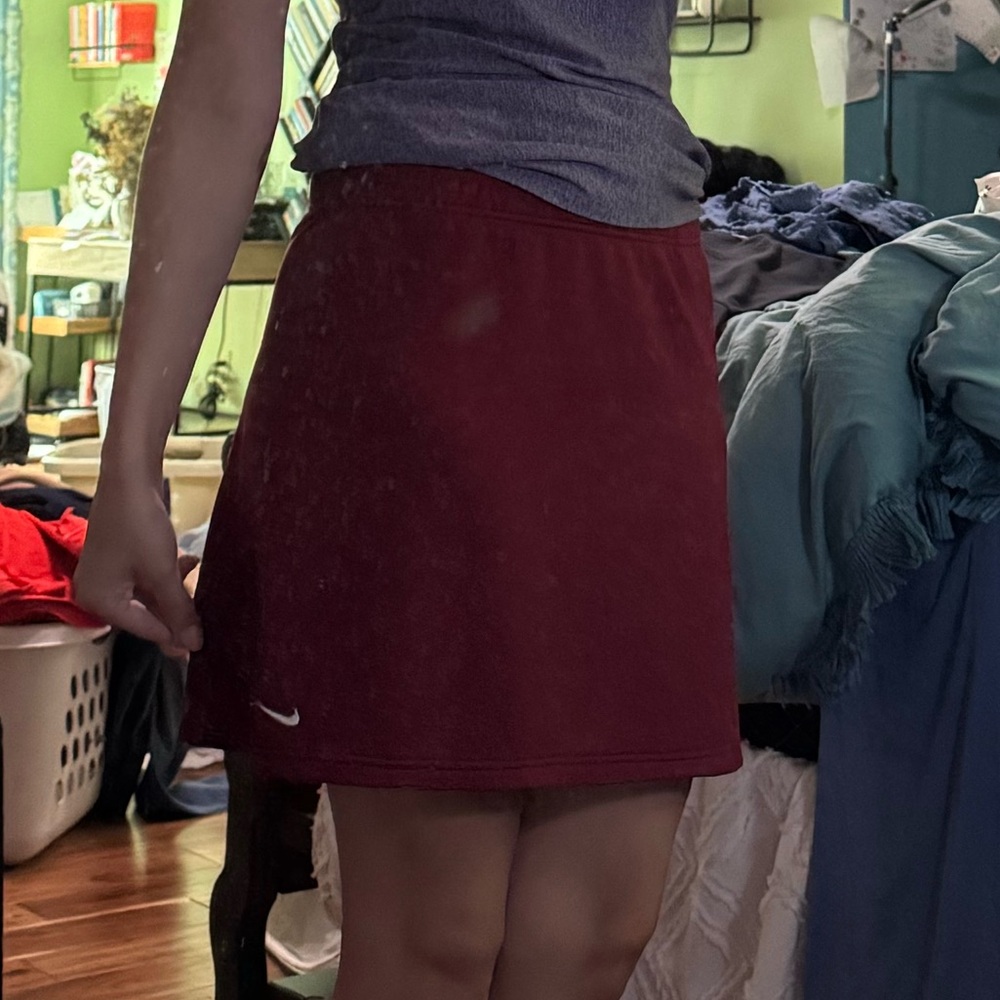 Nike Red Skater Mini Skirt for Casual Wear